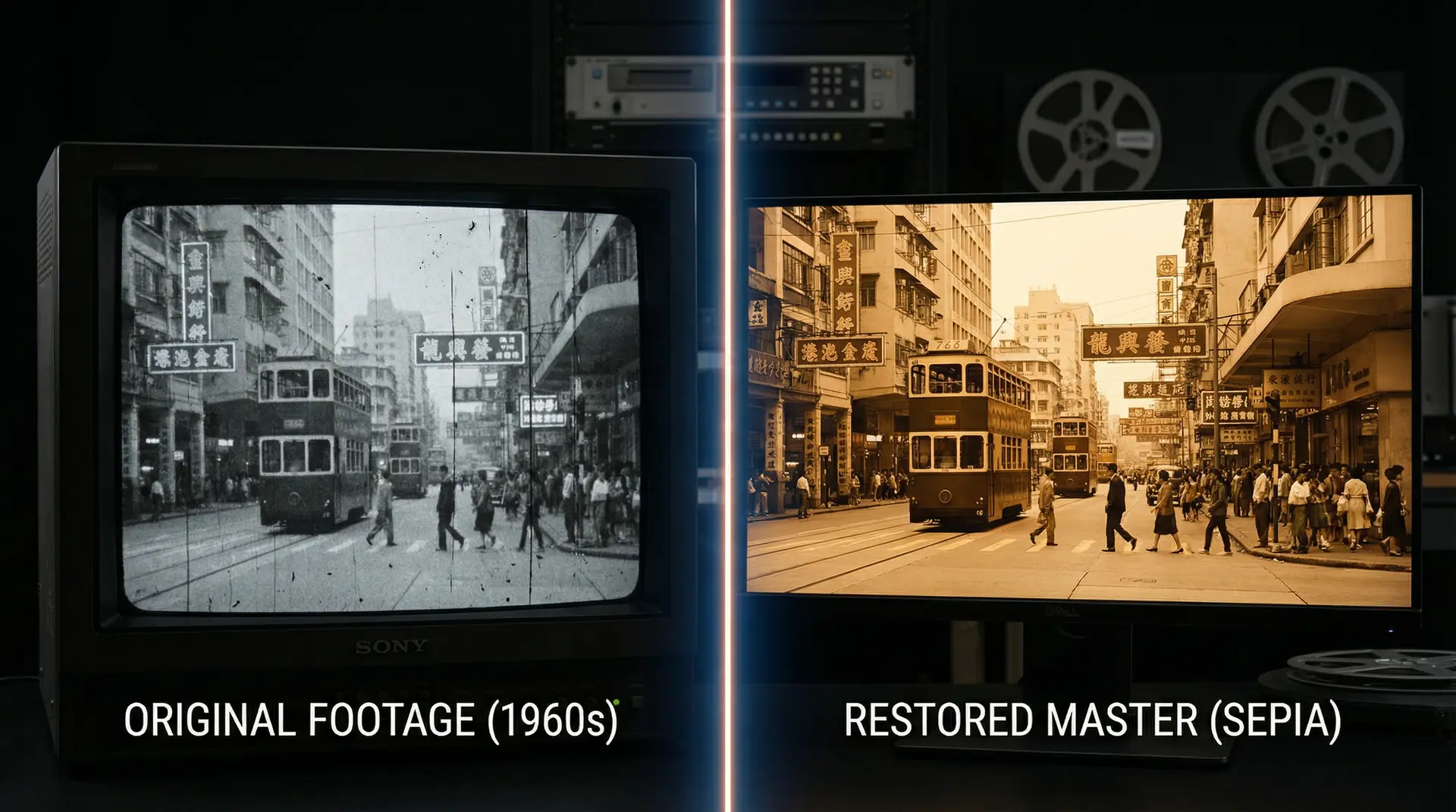 AI修复技术对比 - 困困狗 影像修复前后效果